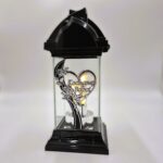 Znicz Lampion Kapliczka „Kochanej Babci” 32cm – Serce i Róże - obrazek 3