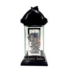 Znicz szklany kapliczka 32 cm „Kochanej Babci” – róża 3D, ramka złota lub CHROM, LED - obrazek 2