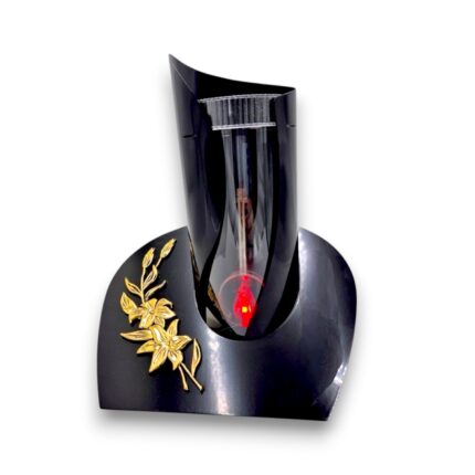 Znicz solarny czarny złoty SOLARIS NOVA