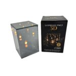 Lampion LED 3D lustrzany sześcian 15 cm - obrazek 2