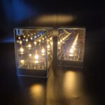 Lampion LED 3D lustrzany sześcian napis - obrazek 2