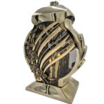 Znicz LED Rosa Lux 33x21 cm złoty metalizowany z różą