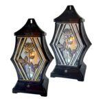 Znicz Diament Róża 29 cm | Złoty/Srebrny