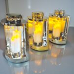 znicz metalowy łezka 35 cm glamour