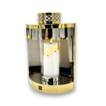 lampion nagrobny łezka 35 cm złoty