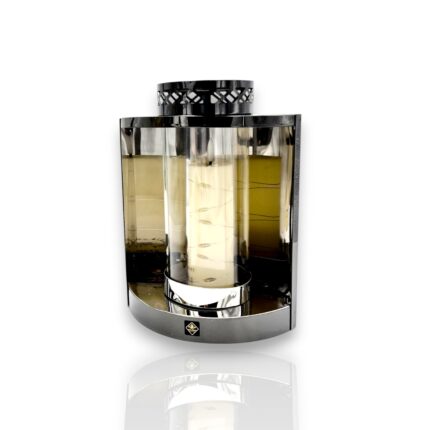 lampion nagrobny łezka 25 cm grafit