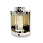 lampion nagrobny łezka 25 cm srebrny