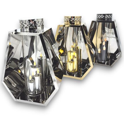 lampion nagrobny romb 35 cm metalowy