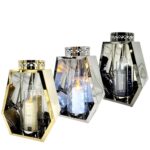 lampion nagrobny romb 26 cm metalowy