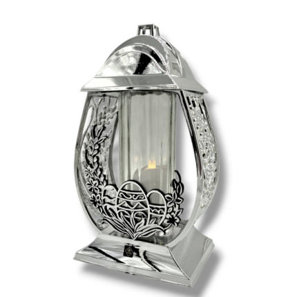 Znicz Wielkanocny Jajko Glamour srebrny