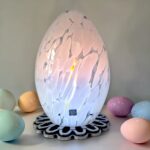 znicz wielkanocny jajko artystyczne lampion biały