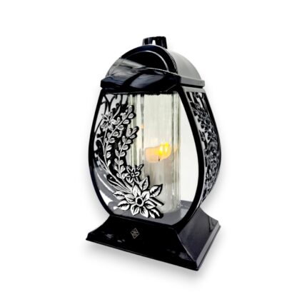 znicz wielkanocny czarny srebrny