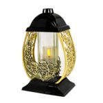 Znicz Wielkanocny Jajko Lux 32 cm złoty – lampion nagrobny Wielkanoc