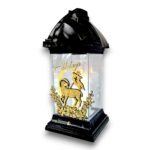 znicz LED kapliczka baranek złoty czarna 32 cm Alleluja