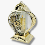 Znicz Glamour Premium 32 cm złoty lustrzany z szklaną tubą