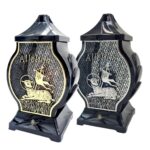 znicz LED z barankiem na Wielkanoc OBELIX Mini 29 cm złoty i srebrny