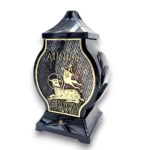 znicz LED z barankiem na Wielkanoc OBELIX Mini złoty 29 cm