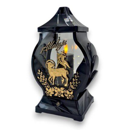 znicz LED baranek Alleluja OBELIX Mini złoty 29 cm