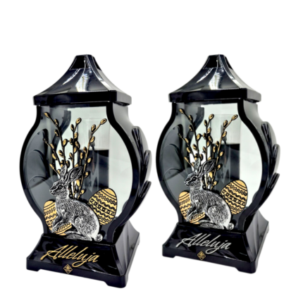 Znicz Wielkanocny Lampion z Zającem PREMIUM