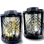 Znicz lampion Opoka Premium złoto srebro