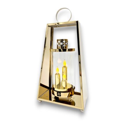 znicz metalowy trapez elegance 41 cm złoty