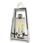 znicz metalowy trapez elegance 41 cm / srebrny