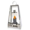 znicz metalowy trapez elegance 41 cm / srebrny