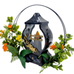 znicz kochanym rodzicom z kwiatami złoto