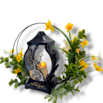 Znicz wielkanocny Zając Alleluja z kwiatami 2w1