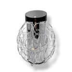 Ekskluzywny znicz solarny metalowy Solaris 26cm srebrny