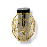 Ekskluzywny znicz solarny metalowy Solaris 26cm zloty