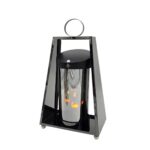 Stylowy znicz solarny TRAPEZ 30cm – czarny