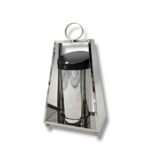 Stylowy znicz solarny TRAPEZ 30cm – srebrny