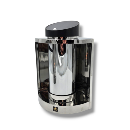 Znicz Nowoczesny 3D Solaris Łezka 25 cm lustrzany srebrny