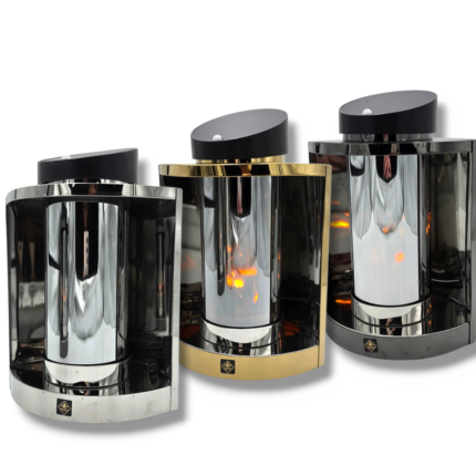 Znicz Nowoczesny 3D Solaris Łezka 25 cm lustrzany srebrny złoty antracytowy