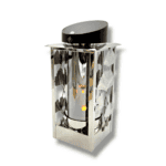 Znicz solarny elegancki lampion LUX 3D 27cm Solaris srebro