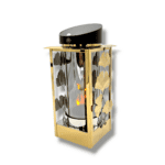 Znicz solarny elegancki lampion LUX 3D 27cm Solaris złoty