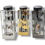 Znicz Solarny Lampion Metalowy Lux 3D 37cm Świeci 24h