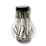 Znicz solarny metalowy Płomień 3D Solaris 26cm grafit