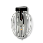 Znicz solarny metalowy Solaris Kula 3D srebrny