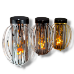 Znicz solarny metalowy Solaris Kula 3D