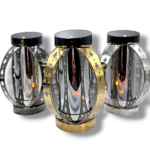 Znicz solarny metalowy Solaris Kula Ażur 3D 24cm srebrny złoty grafitowy