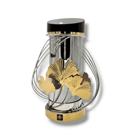 Znicz solarny metalowy Liść 3D Solaris.