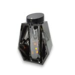 Znicz solarny 3D Romb 26cm Solaris grafitowy blask całą dobę
