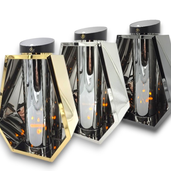 Znicz solarny 3d Romb 35 cm Solaris Znicz solarny duży romb lustrzany 35cm 3d Solaris złoty srebrny grafitowy