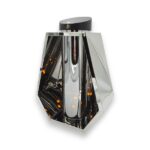 Znicz solarny duży romb lustrzany 35cm 3d Solaris srebrny