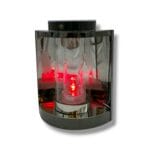 Znicz solarny łezka 25 cm z czerwoną diodą LED