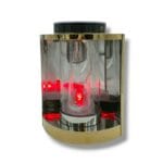 Nowoczesny znicz solarny red LED na cmentarz 25 cm