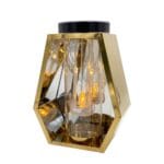 znicz solarny romb 26 cm złoty