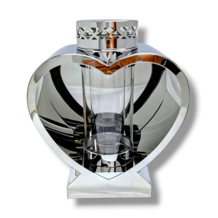 srebrny znicz Serce Premium metal lustro Solaris